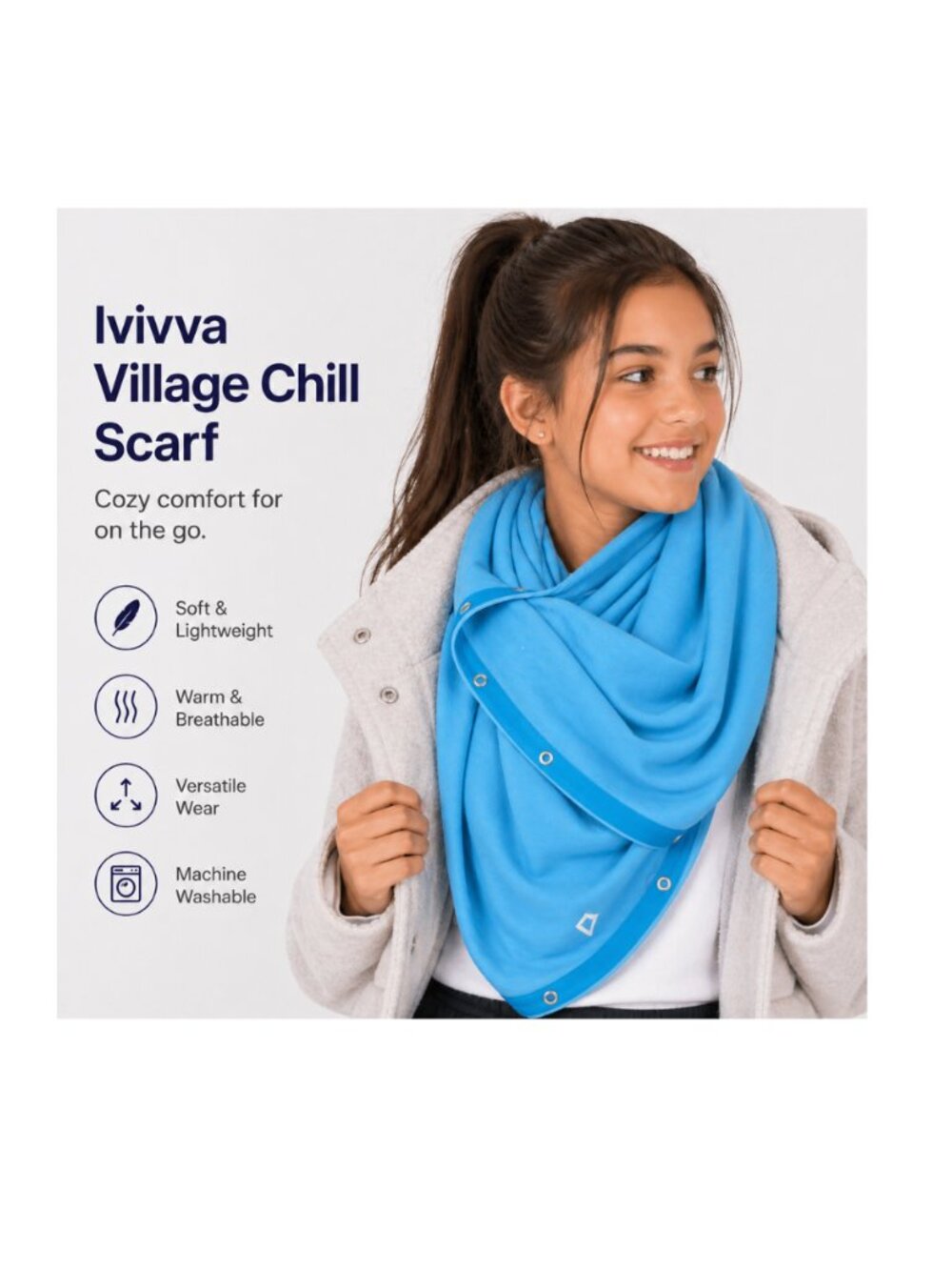Ivivva Girl by Lululemon 🍋Village Chill Scarf Infinity blue
